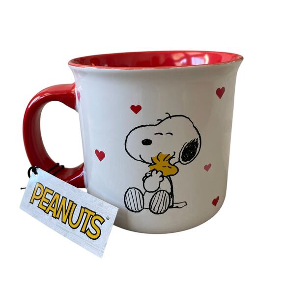 Peanuts Valentine's Day Mug Snoopy & Charlie Brown 20oz Ceramic Coffee Cup NEW - Picture 5 of 13